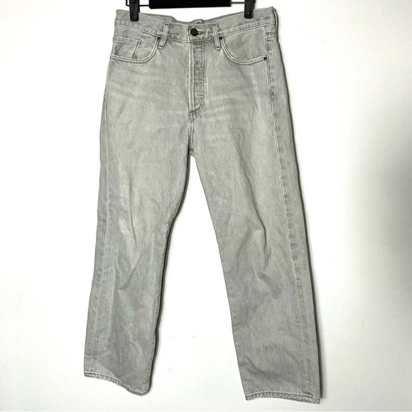 Goldsign Straight Leg Jeans Light Gray 27 - Picture 1 of 9
